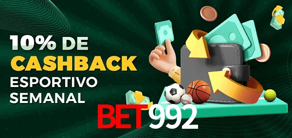 10% de bônus de cashback na Bet992